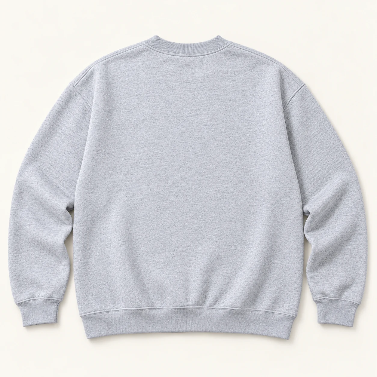 Missouri Crewneck — Back — Heather gray / Cobalt print — digital mockup